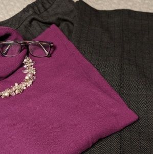 Talbots 20W grey herringbone slacks